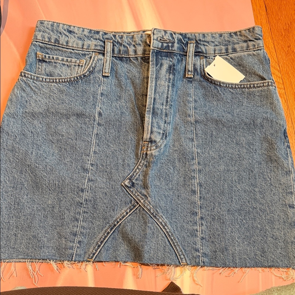 Anine Bing Blue Denim Mini Skirt